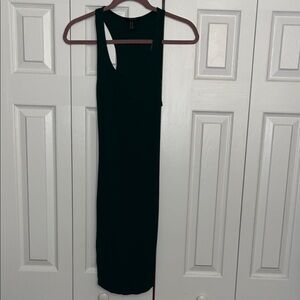 Forever 21 Dark Green Sleeveless Midi Dress